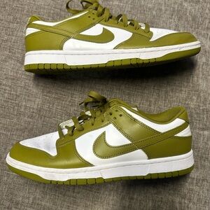 Nike Dunks Olive and White Low-Top